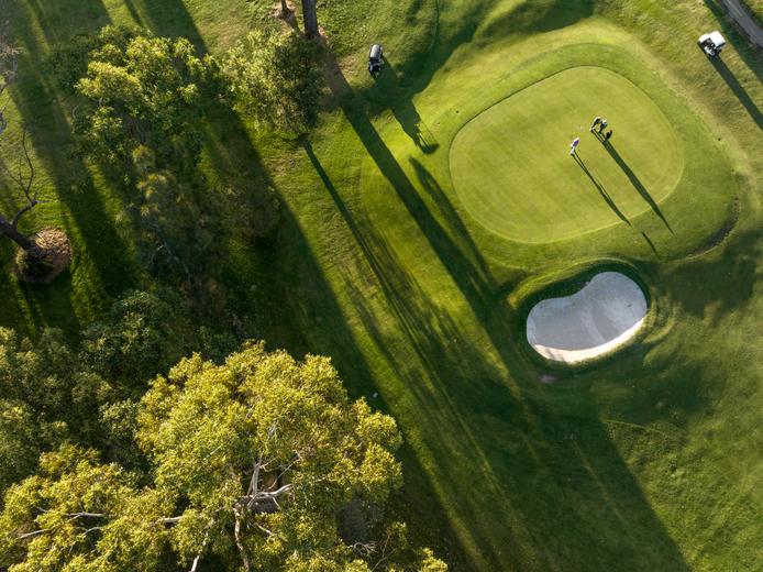 An aerial view of the course