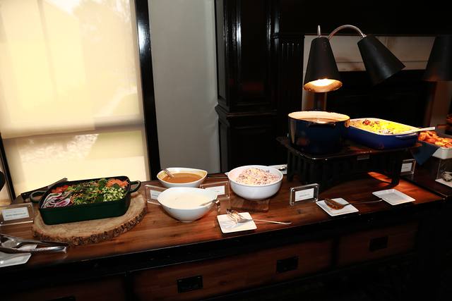 Barbecue on the buffet table