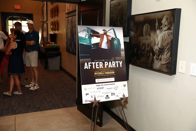 The After Party welcome sign for Mitchell Ferguson
