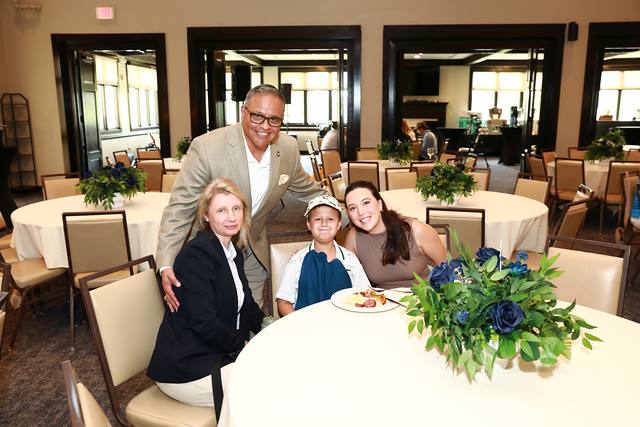 Guests at a lunch table