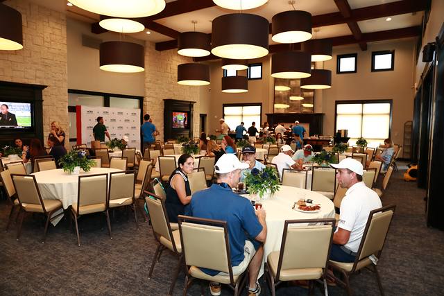 The clubhouse dining room during lunch