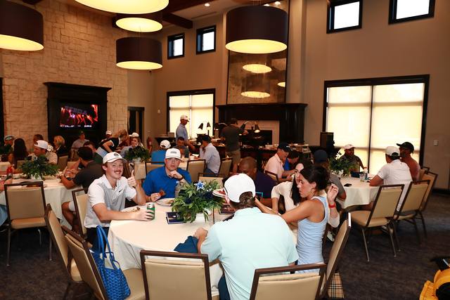 A full dining room at the After Party
