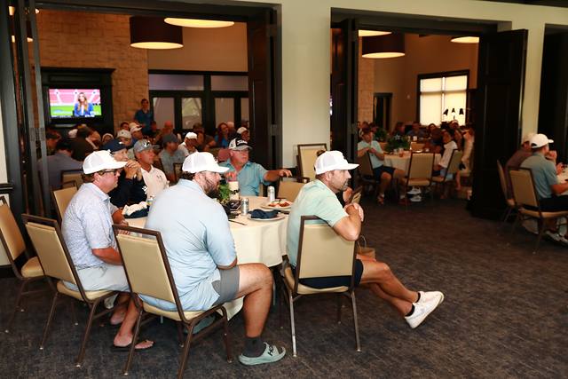 Players at their tables during the awards