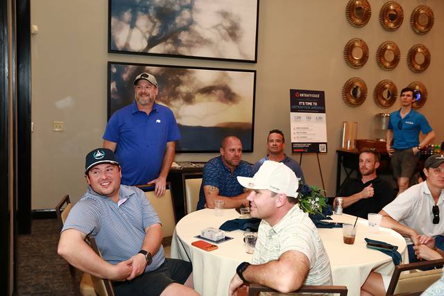Players at their table during the awards