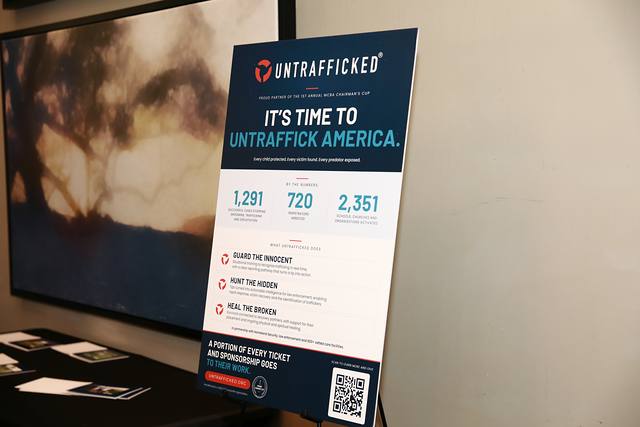 The Untrafficked sign at the After Party